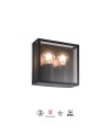 VERBIER * APLIQUE EXTERIOR GRIS OSCURO  IP65 - 2L*E27